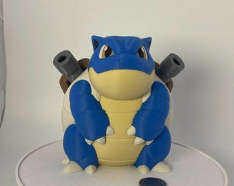 Blastoise Fan Art Figure: 6" 3D Printed PLA Collectible
