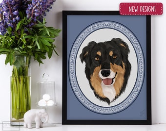 Custom Cameo Pet Portrait, Gift for Pet Lover, Memorial Portrait, Personalized Pet Print