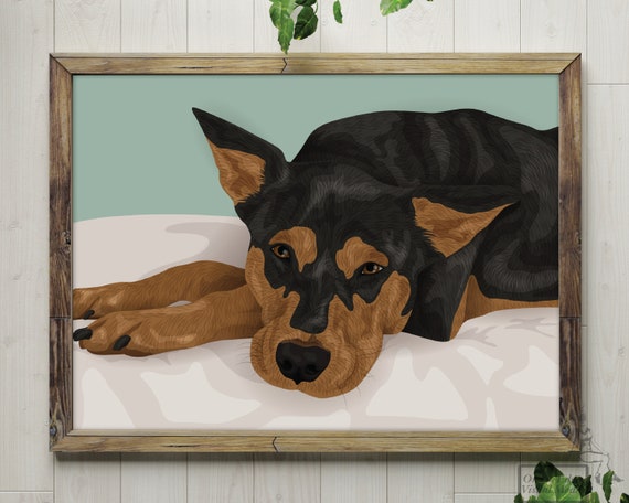 Personalize Dog Lover Gift for Custom Pet Portrait Pyrenean Shepherd