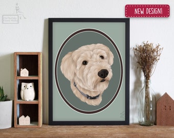 Custom Cameo Pet Portrait, Gift for Pet Lover, Memorial Portrait, Personalized Pet Print