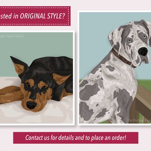 Custom Cameo Pet Portrait, Gift for Pet Lover, Memorial Portrait, Personalized Pet Print image 8