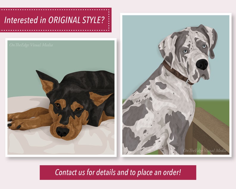 Custom Cameo Pet Portrait, Gift for Pet Lover, Memorial Portrait, Personalized Pet Print image 8