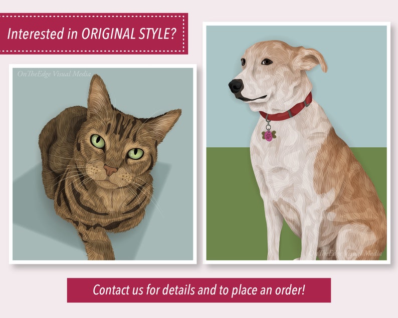 Custom Cameo Pet Portrait, Gift for Pet Lover, Memorial Portrait, Personalized Pet Print image 9