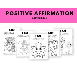 Positive Affirmationskarten für Kinder | Druckbare Digitaler Download | Fördern Sie das Vertrauen, die Selbstliebe und das Wachstum für Kinder
