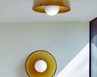 Nordic Glass Ceiling Light – Minimalist Single Head Fixture