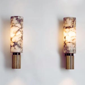 Luxury Marble Wall Sconce – Modern LED Light Fixture