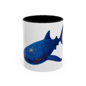 Ceramiczny kubek Whale Shark Spirit - Sacred Strength & Inner Stillness - błyszczący kubek Animal Art