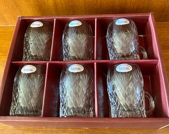 Solitaire Lead Crystal Cordial or Demitasse Cups in Original Box