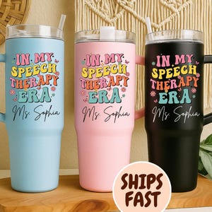 Personalized Speech Therapist Tumbler: 40oz Stainless Steel Travel Mug