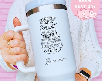 Wonderful Aunt Tumbler, Sassy Aunt Cup, Crazy Aunt Gift, Personalized Aunt Tumbler, Aunt Birthday Gift, Best Aunt Ever Cup