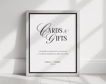 Classic Wedding Cards & Gifts Sign • Canva Template • Old Money, Elegant, Minimalist Gift Table Signage