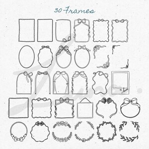 Hand Drawn Wedding Doodle Clipart • SVG & PNG Bundle: 200 Whimsical ...