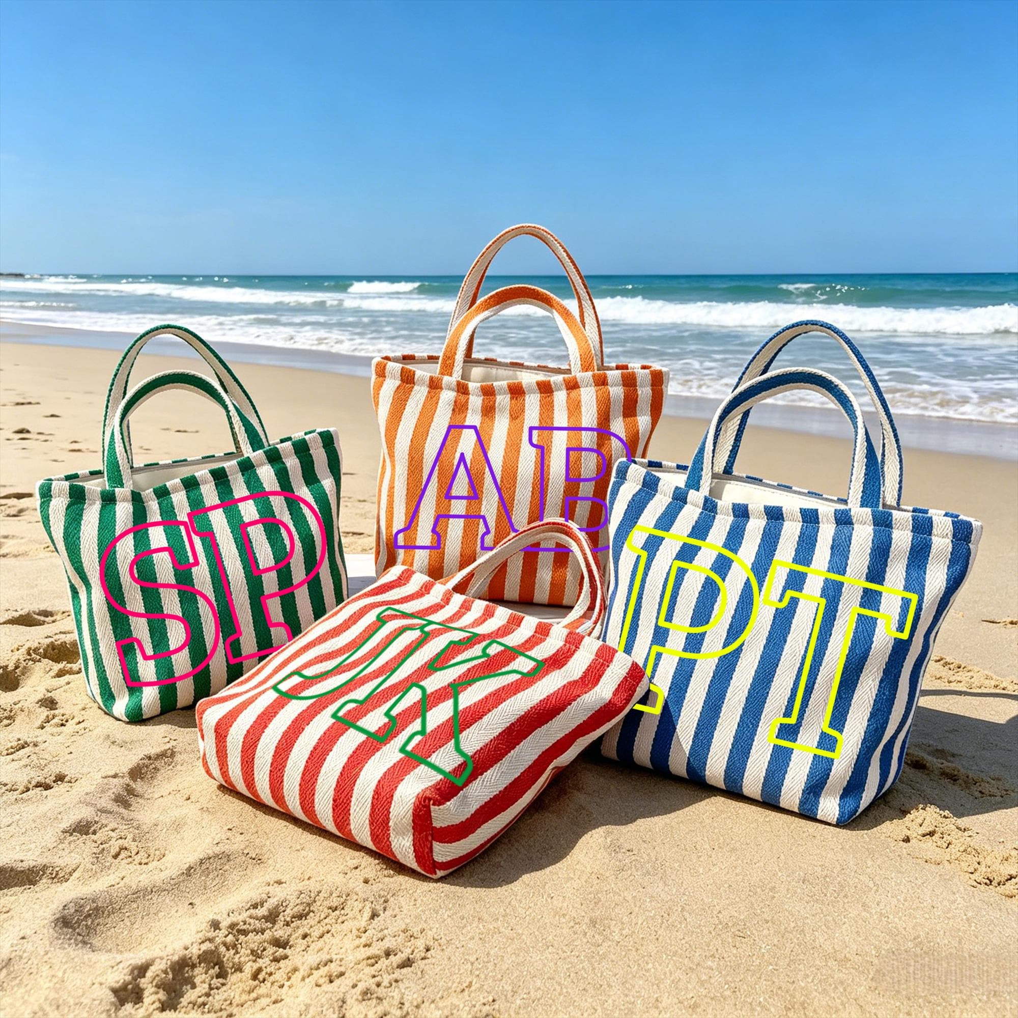 Striped Tote Bulk - Etsy