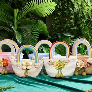 Personalisierter Baby-Korb, Baby-Dusche-Geschenk-Korb, handgemachter Baby-Geschenk-Korb, Baumwollseil-Korb, benutzerdefinierte Kindergarten-Geschenk, Neugeborenen Geschenk, Spielzeug-Korb