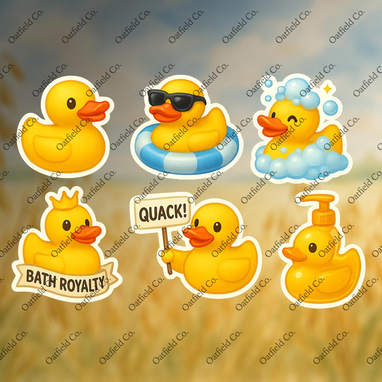 Rubber Duck Sticker Pack | Playful Bath Stickers - Etsy