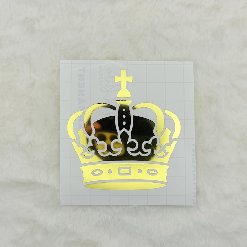 Gold Royal Crown Vinyl Decal: DIY Crafting Sticker - Etsy