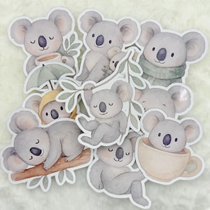 Cute Koala Sticker Pack – Cozy Glossy Koala Bear Stickers