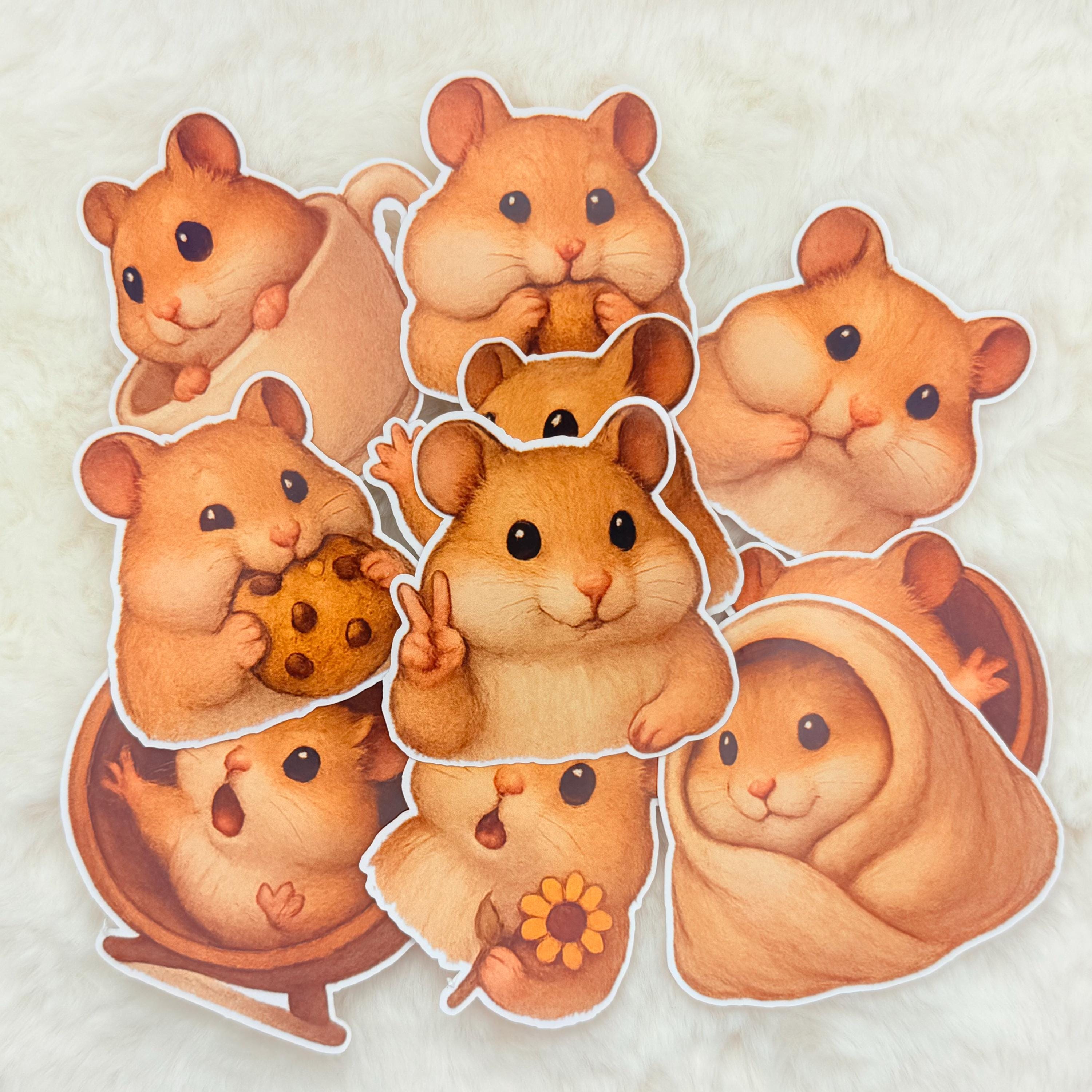 Hamseter Sticker Cozy Hamster Sticker Pack - Etsy