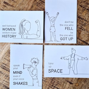 Inspirerende Wenskaarten Set – Motivatie & Empowerment – Minimalistische Kunst – A6 Formaat