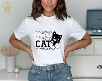 Cat Mom Shirt, Funny Cat Lover Tee