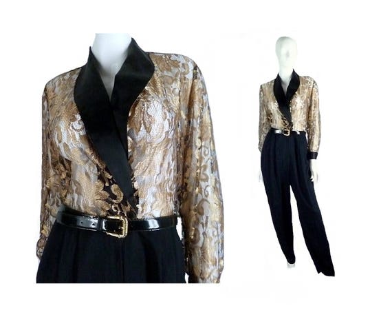 elegant gold jumpsuit