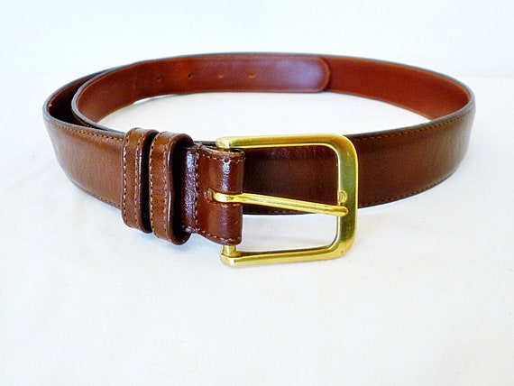 Coach Mens Belt Brass Buckle Black Braided Leather 5922 Size 38 in 90 cm  Vintage