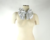Silver Lame Long Scarf, Vintage 1970s, Multiple Uses