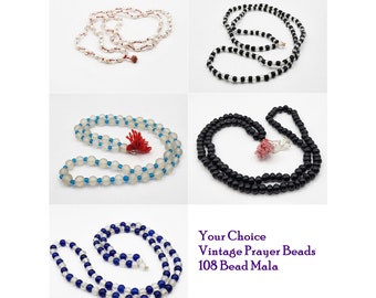Your Choice 108 Bead Mala Vintage Prayer Beads 1980s