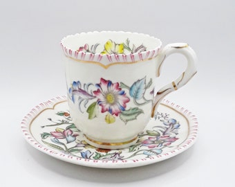 Demitasse Cup and Saucer by Royal Worcester Melody Pattern Bone China