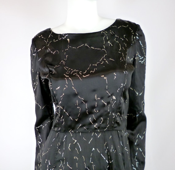 Dramatic Backless Cocktail Dress, Vintage Black S… - image 5