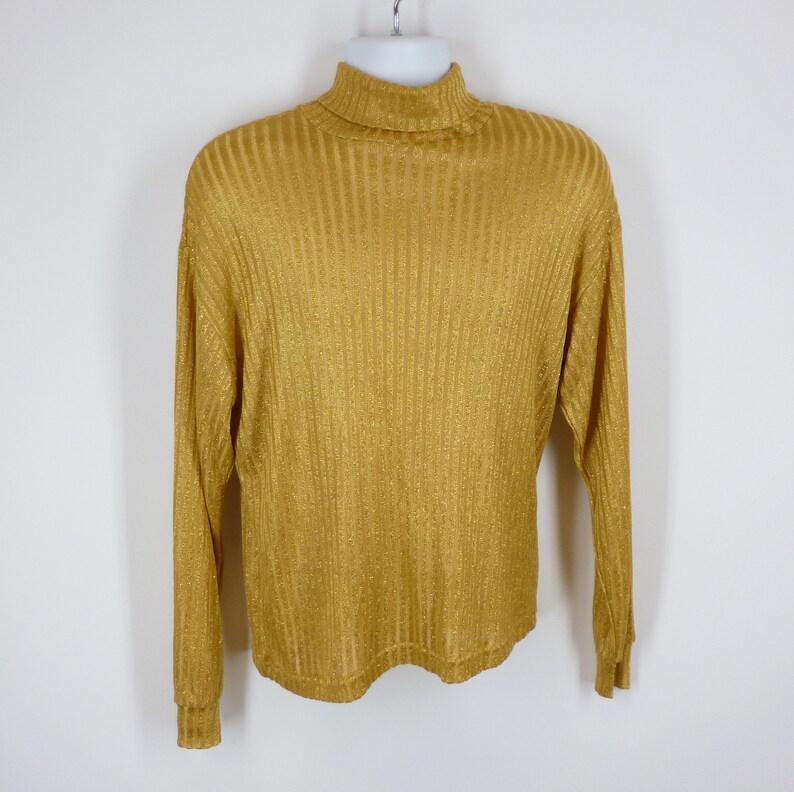 gold sparkle turtleneck
