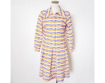 Lanvin Shirtdress, Vintage 1960s Designer, Size Medium