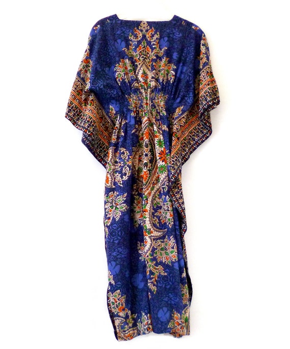 Caftan Lounger Dress, Vintage 1970s, Size Medium - image 3