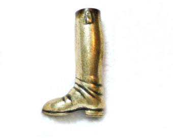Antique Sterling Silver Riding Boot, Engraved "FM" by R. Blackinton