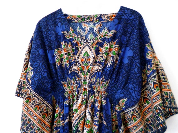 Caftan Lounger Dress, Vintage 1970s, Size Medium - image 2