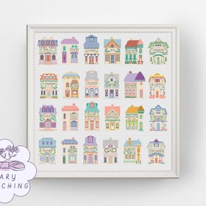 Spice Houses-PDF Cross Stitch Pattern- Mary Stitching