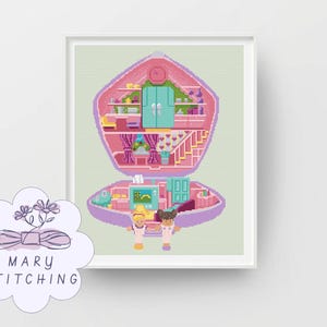 PollyPocket Sleepover PDF DIGITALT Korsstygnsmönster