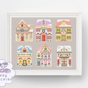 Christmas Spice Houses- DIGITAL PDF Cross Stitch Pattern