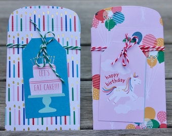 Birthday Gift Card Holders, Gift Card Holders, Balloons and Candles Gift Card Holder