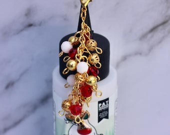 Glue Bottle Topper-Reindeer Face Charm, Christmas Themed Glue Bottle Topper Glue Bottle Dangle, Glue Bottle Jewelry, Scrapbooking Tool