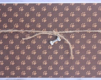 Dog Sympathy Card, Pet Sympathy Card, Dog Loss Card, Pet Loss Card, Brown Pawprints Card