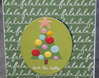 Christmas Card, Falalalala Card, Deck the Halls Christmas Card, Holiday Card