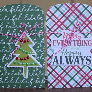 Christmas Gift Card Holders,  Falalalala Gift Card Holder, Plaid Christmas Gift Card Holder, Christmas Stocking Stuffers