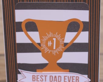 Fathers Day Card, #1 Dad Card, Best Dad Ever, Trophy Dad Card, Cards for Dad