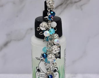 Bearly Art Glue Bottle Topper-Evil Eye Charm, Glue Bottle Dangle, Glue Bottle Jewelry, Crafters Gift, Scrapbooking Gift