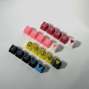 Custom 3D Printed Artisan Keycaps (Set of 5) | Cherry MX Compatible