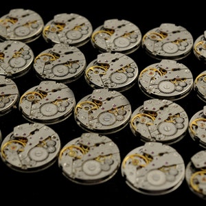 Rare a lot of 20 CIRCULAR Russian women&#39;s watch movements steampunk art cufflink