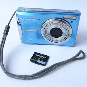 Olympus FE-46 12.0MP Digital Camera Y2K Teal Blue+XD Card