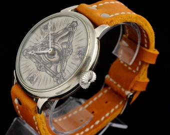 Reloj grande masónico Masón SERKISOF MOLNIJA WOLVES mecánico melchior