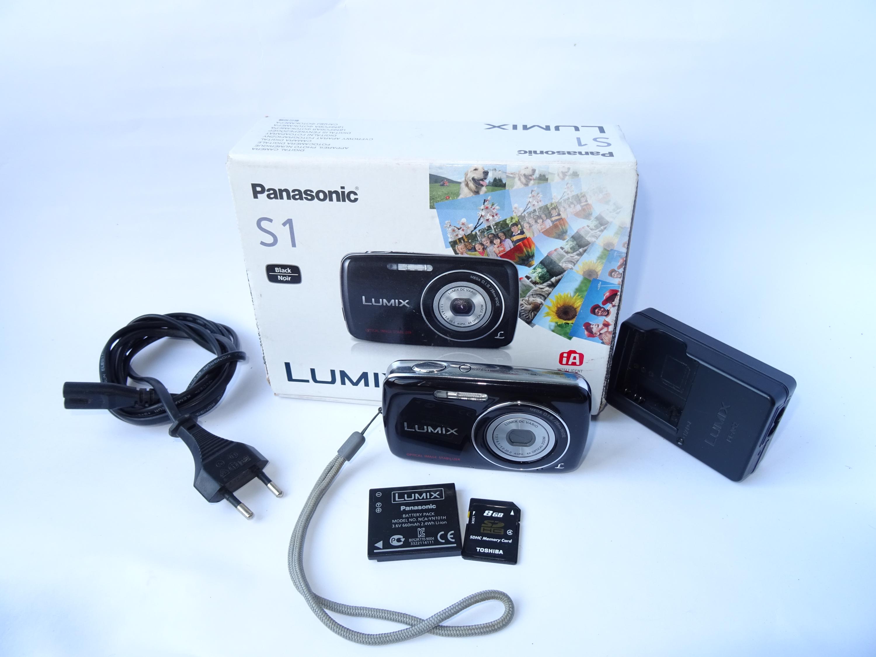 Panasonic LUMIX DMC-S1 12.1MP Digital Camera - Black With Charger